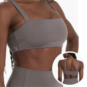 VUORI EVOLVE SQUARE NECK SPORTS BRA GRAY SIZE XL